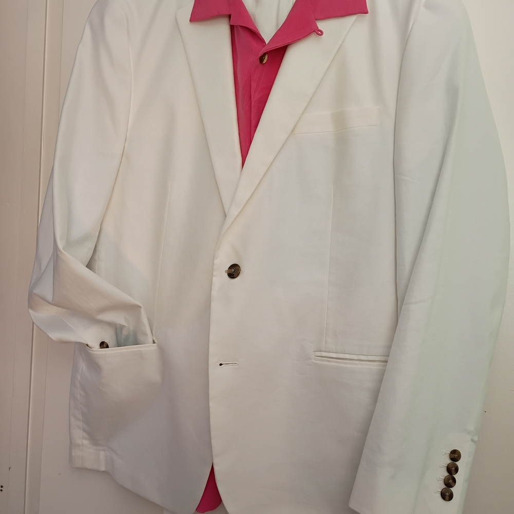 NEW Nautica Chrisp White Blazer with Suit Pants. Fits Like 46R. 38-30 Pant